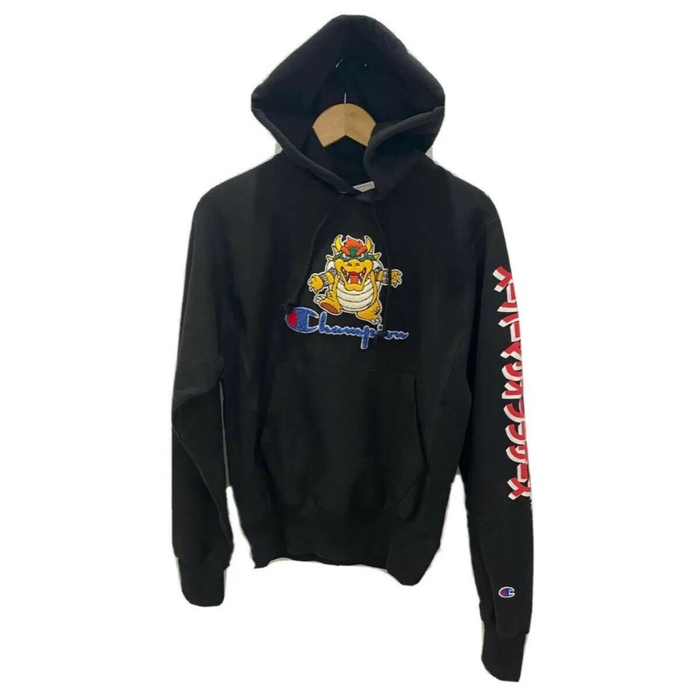 NWT Champion BOWSER PULLOVER HOODIE Extra Small  Super Mario Bros REVERSE WEAVE